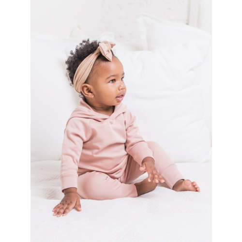 Madison Hooded Pullover - Blush - 3-6M