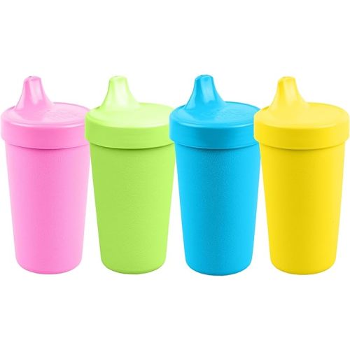 Re-Play Spill-Proof Sippy Cups for Toddlers - Kids Reusable 10 Oz Set of 4, Dishwasher & Microwave Safe, Made in USA, Easter