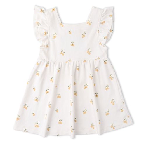 Makemake Organics - Organic Cutout Back Dress - Lemons