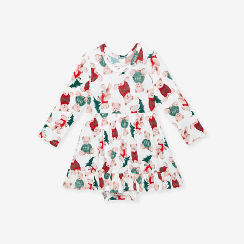 Lachlan Ruffled Bodysuit Dress