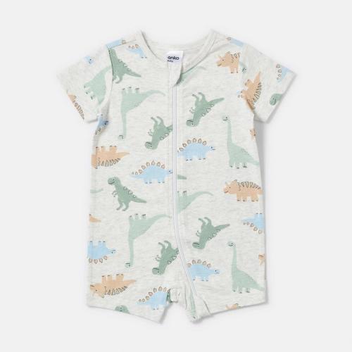 Short Sleeve Zip Romper - Kmart