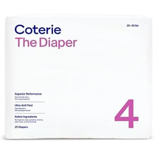 Coterie Size 4 Diapers, 25 Ct