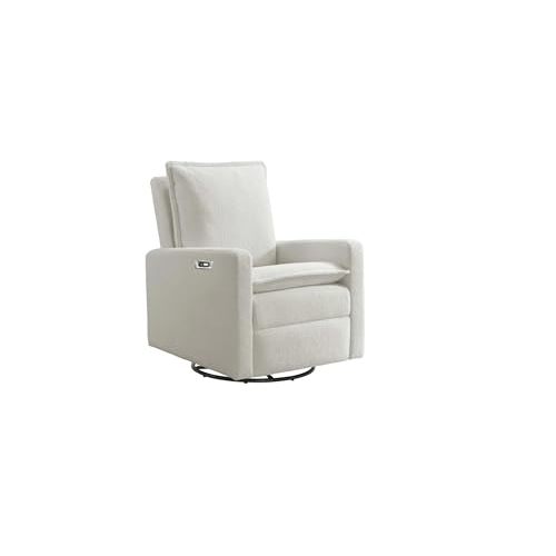 Oxford Baby Uptown Power Recliner/Glider, Boucle White