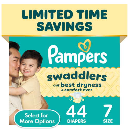 Pampers Diapers Size 7 with Leak Protection and Wetness Indicator 44 Count