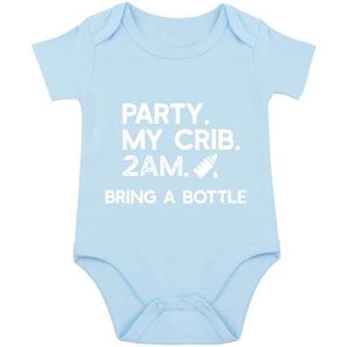 listery Party My Crib Bodysuit Funny Bodysuit Baby Sayings Baby Boy Clothes Party At My Crib 2 Am Bodysuits Baby Girl Clothes