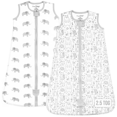 Mama Cheetah Baby Sleep Sack 2.5 TOG, Organic Cotton Baby Wearable Blanket with Two-Way Zipper, Swaddle Transition Baby Sleeping Bag for Newborn Infant Toddler Boy Girl, 0-6 Months