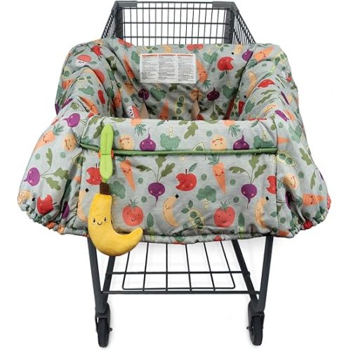 Boppy Shopping Cart & High Chair Cover, 360 Padded Baby Seat Cover & Toy