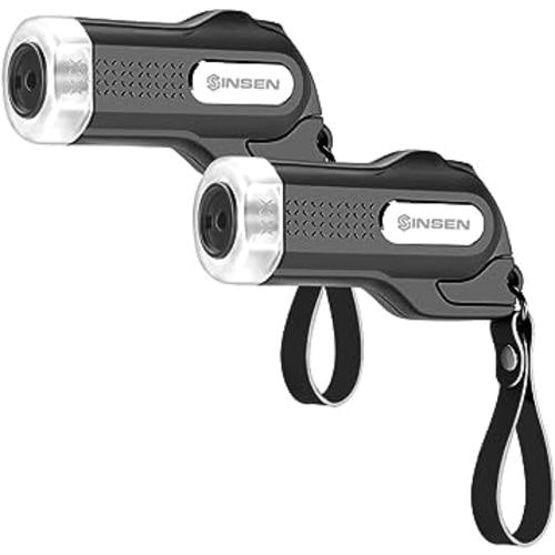 SINSEN Car Safety Hammer, 2-Pack Window Glass Breaker & Seatbelt Cutter, Emergency Keychain, Automotive Escape Kit and Survival Tool for Land/Underwater, Black