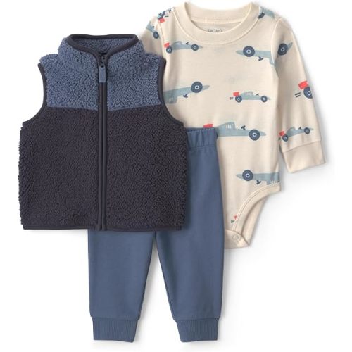 Carter's Baby Boys' 3-piece Bodysuit Pant Sets