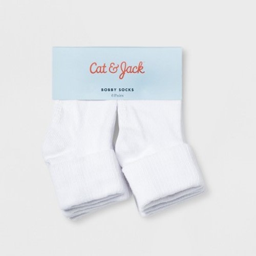 Baby 6pk Turn Cuff Socks - Cat & Jack™ White