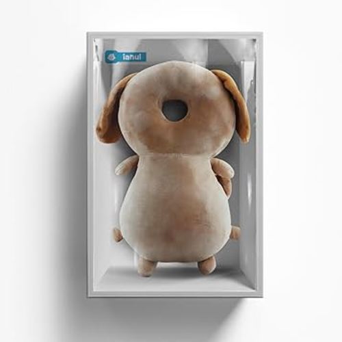 Baby Head Protector Backpack – Lightweight Adjustable Head Protection Pillow for Toddlers – Prevent Injuries While Crawling and Walking – Soft Breathable Design with Secure Fit (Puppy)