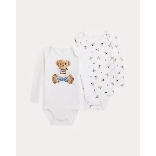 Polo Bear Cotton Bodysuit 2-Pack