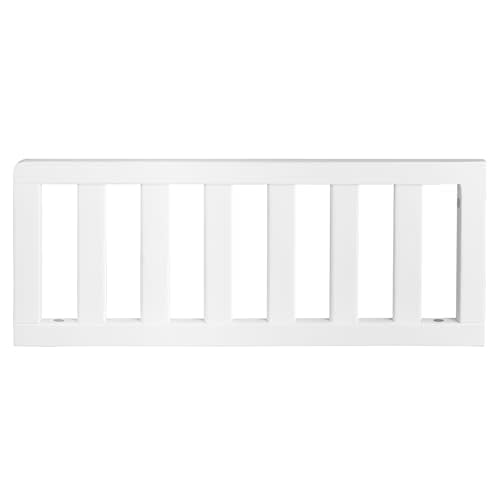 Salcod Toddler Safe Guardrail Compatible with Delta Children Crib, White | Crib Rail for Prevent Toddler from Rolling Off The Bed, 25.25"W x 0.75"D x 11"H, Crib Conversion Guardrail, Wood Construction