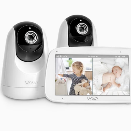 VAVA Split Screen Baby Monitor: Watch Two Rooms at Once