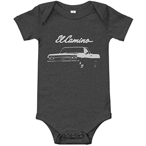 1965 Chevy El Camino Truck Car Second Gen Vintage Collector Cars Baby Onesie Short Sleeve one Piece