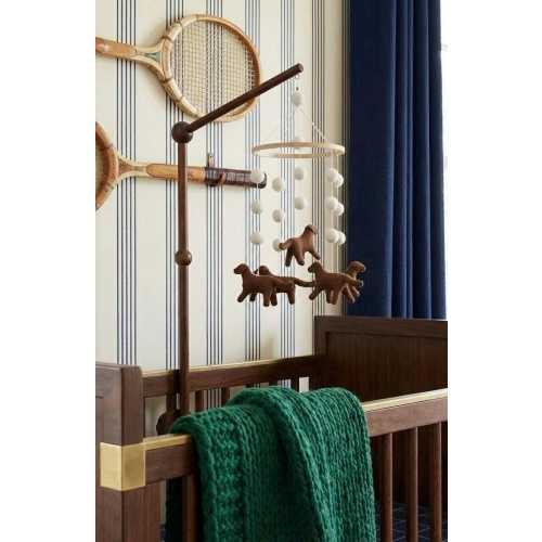 Chocolate Lab Baby Mobile: Custom Colors, Felt Puppy Nursery Decor