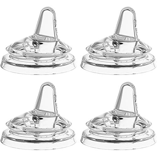 Sippy Spout Nipples for Philips Avent Natural Baby Bottles – Soft Silicone Trainer Nipple for 6M+ Babies, BPA-Free, Spill-Resistant, Pack of 4