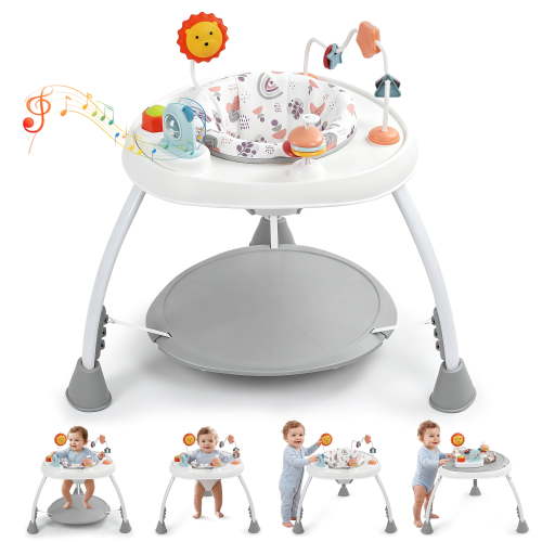 Babyeap 5-in-1 Baby Activity Center,Baby Jumper with 360° Rotating Seat and Music Toy,6 Months +