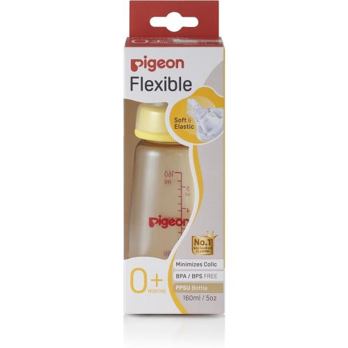 Pigeon Flexible Slim Neck Baby Bottle for 0+ Months Babies, 160ml, PPSU, 1-Pack