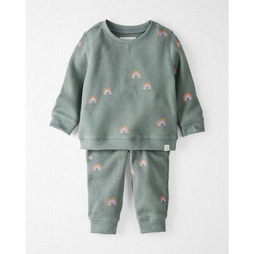 Baby Organic Cotton Waffle Knit Set in Magical Rainbow Print - Little Planet | Carter's