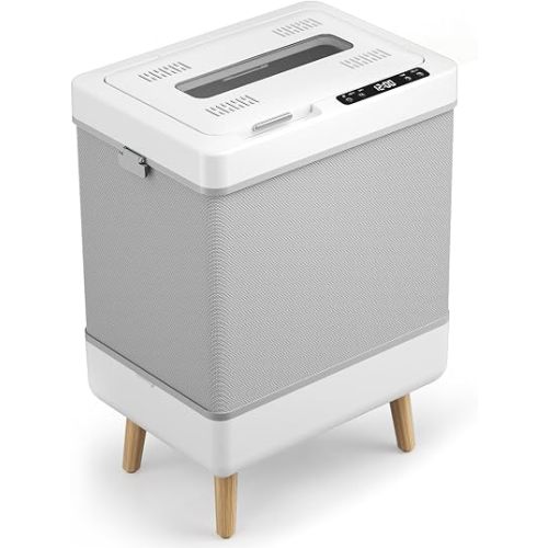 35L Towel Warmer for Bathroom, Family-Sized Foldable Design with Window, Dual Safety Shut-Off for Overheat and Tip-Over, 12 Aroma Discs, Towel Heater for Oversize Bathrobes Blankets