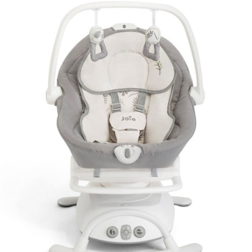 Joie Cinnamon 2-in-1 Glider and Rocker – Multi-Motion Baby Swing and Rocker Combo with Plush Fabrics, Compact Design, and Multiple Recline Positions – Soothing Sounds & Gentle Vibrations (Frankie)