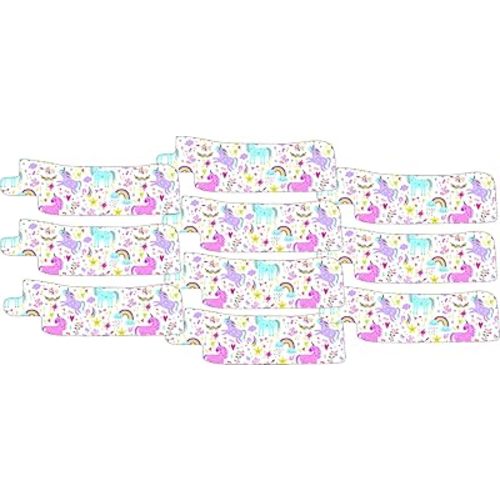 Nasogastric or Oxygen Tube precut Adhesive Tape Rainbow & Unicorns x 10 Pack. (Left Side)