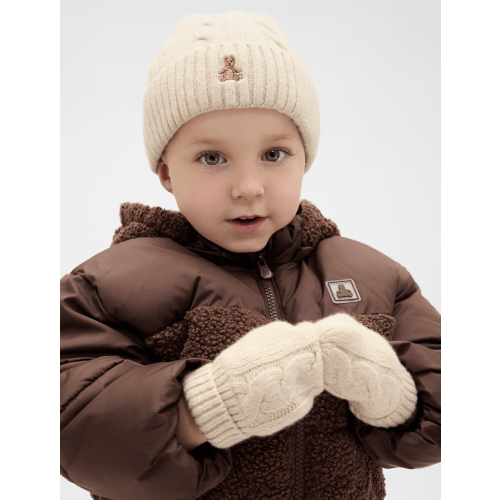Baby & Toddler CashSoft Cable-Knit Beanie & Mittens Set