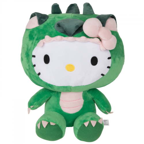 Hello Kitty 862915 12 in. Hello Kitty Dinosaur Plush Figurine, Green