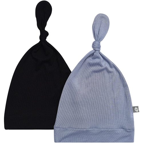 KYTE BABY Bamboo Rayon Baby Beanie Hats Soft Knotted Caps - 2 Pack
