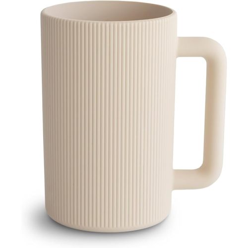 mushie Baby Bath Rinse Cup | 100% Food Grade Silicone | Wash Rinser Cup For Kids (Shifting Sand)