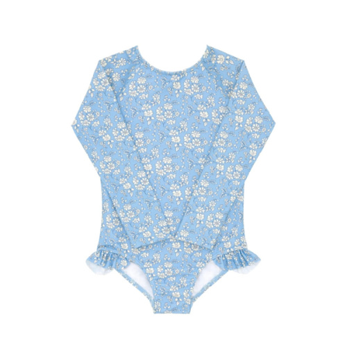 girls Capel rashguard one piece – minnow