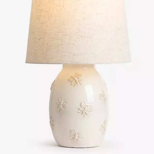 Ivory Bees Ceramic Table Lamp | Kirklands Home