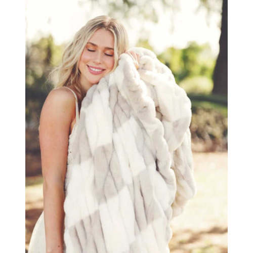 Hugs Diamond Ancient Scroll Plush Blanket | Minky Couture