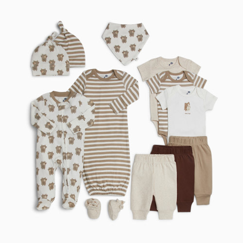 Small Story 12-Piece Essentials Layette Set - Bear Hugs, 0-3 M