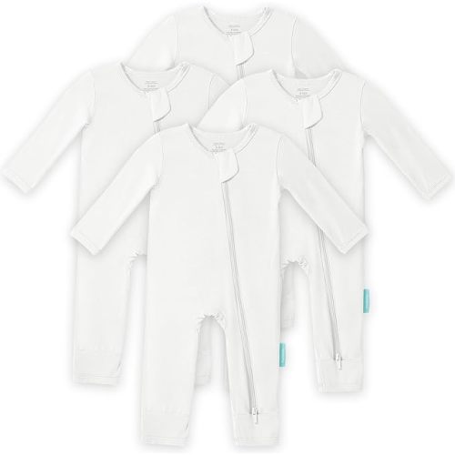 PurComfy Baby Long Sleeve Romper Jumpsuit, Premium Soft Rayon One Piece Pajamas Boy Girl 2-Way Zipper Coverall Sleeper