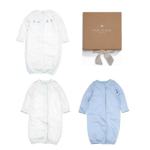 Organic Baby Boy Sleeper Gown 3 Pack