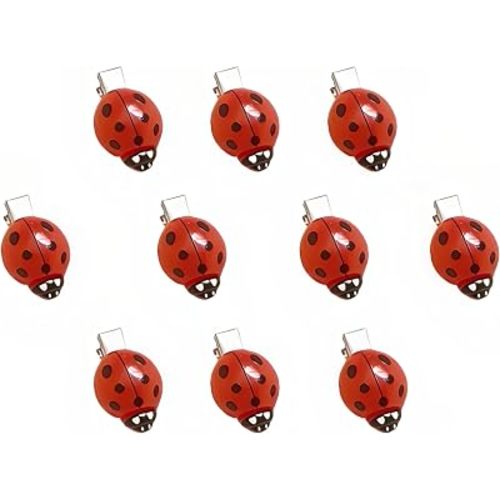 10 Pcs Fun Ladybug Hair Clips Funky Insect Bug Hair Clips for Teen Girls Women Cute Decorative Whimsical Accessories for Back to School Halloween Cosplay Themed Party