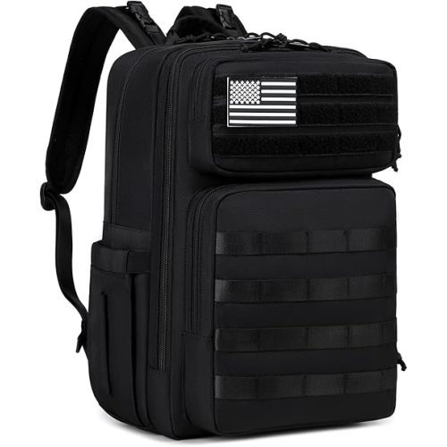 Dad Diaper Backpack, 34L Large Capacity with Stroller Buckles, Luggage Sleeve and 3 Insulated Pockets, Tactical Style