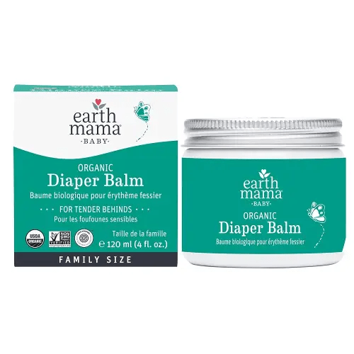 Earth Mama Organic Economy Size Diaper Balm | Diaper Cream for Baby | EWG Verified, Petroleum & Artificial Fragrance-Free with Calendula for Sensitive Skin, 4-Fluid Ounce