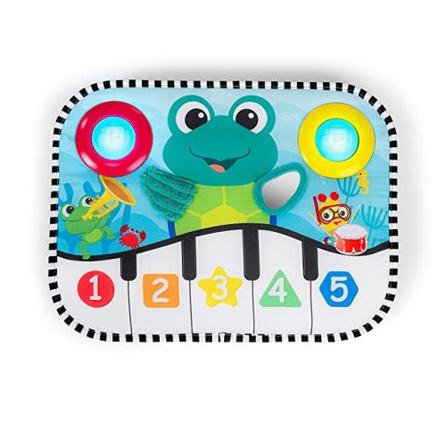 Baby Einstein Ocean Explorers Neptune's Kick & Explore Musical Kick Pad & Crib Toy, Tummy Time Mat, Learning Toy, for Ages 0 Months and up