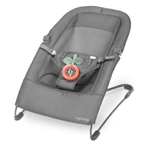 Ingenuity Stow & Go Compact Folding Baby Bouncer and Rocker - Gray
