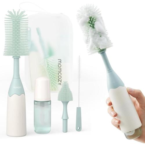Momcozy Bottle Brush Kit, 5PCS Baby Bottle Cleaner Brush for - TikTok Shop