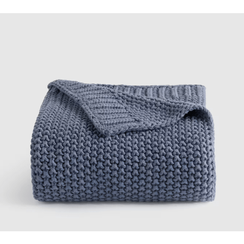Cotton Fisherman Throw in Mineral