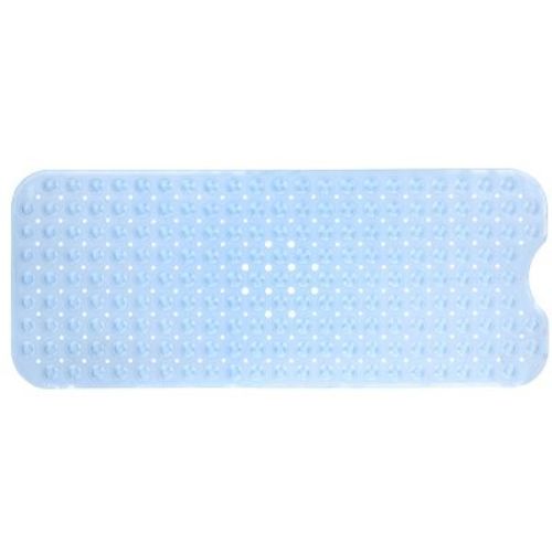 XL Non-Slip Bathtub Mat with Drain Holes Light Blue - Slipx Solutions