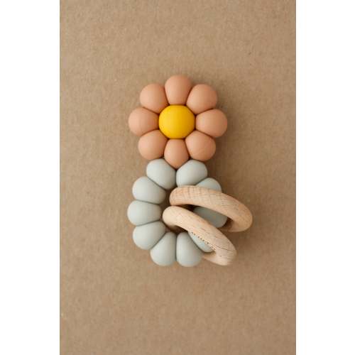 Teether - Chamomile | Dusty Coral – littleCHEW