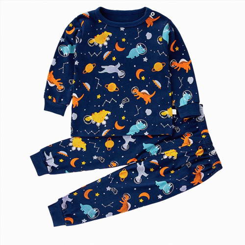 TOWED22 Toddler Baby Boy Fall Winter Outfits 2pcs Graphic Print Long Sleeve Sweatshirt Tops and Pants Set Infant Boy Clothes Clothing(Navy,3-6 M)
