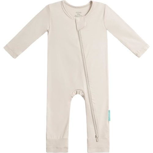 PurComfy Baby Long Sleeve Romper Jumpsuit, Premium Soft Rayon One Piece Pajamas Boy Girl 2-Way Zipper Coverall Sleeper