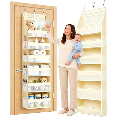 Heavy Duty Over the Door Organizer for Nursery: 55 lb Capacity
