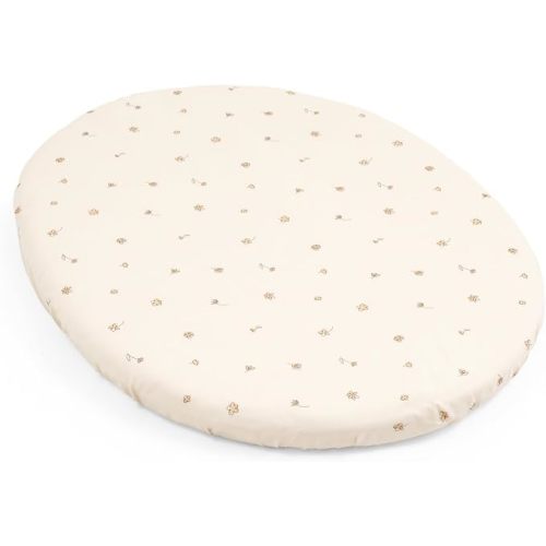 Stokke Sleepi Mini Fitted Sheet V3, Flower Ecru